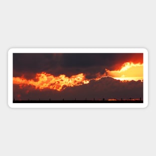 Sunset on Fire Sticker